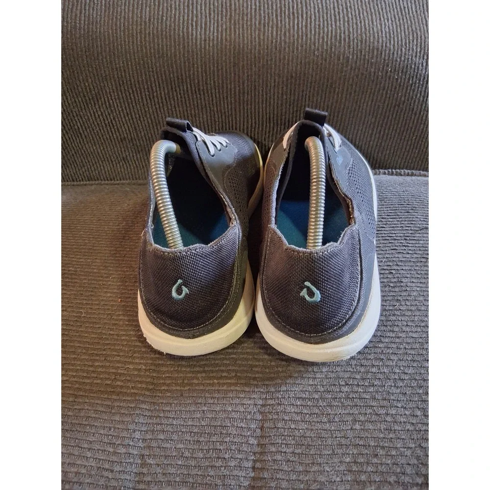 OluKai Moku Pae Mens 9.5 Trench Blue Mesh Boat Shoes 10472-40QS